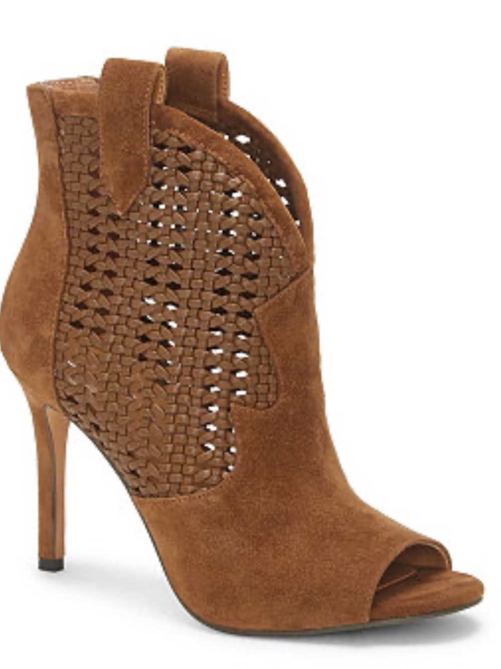 Jessica Simpson Fall Peep Toe Woven Western Booties sz 9.5